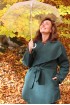 Zelený kabátik na jeseň
